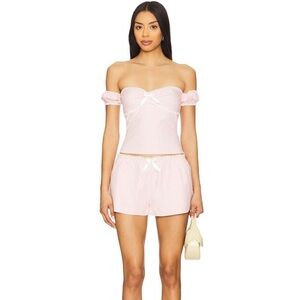 MAJORELLE Cynthia Short in Pink & White Stripe